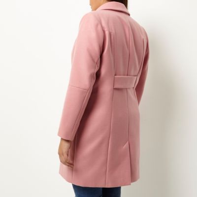 Plus pink double breasted coat